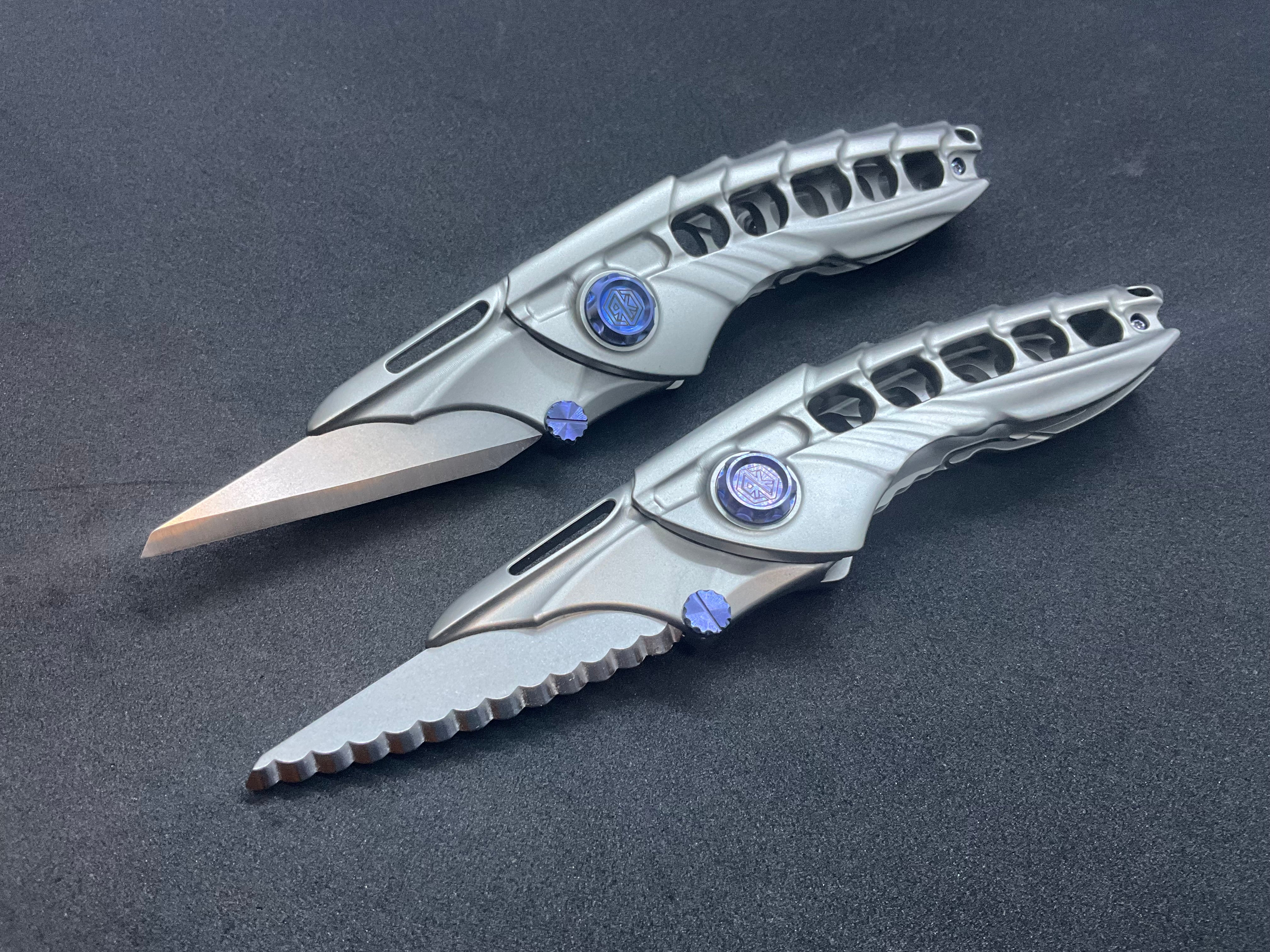 Rike Knife - Alien 1 + Fully Serrated Blade (updated version)