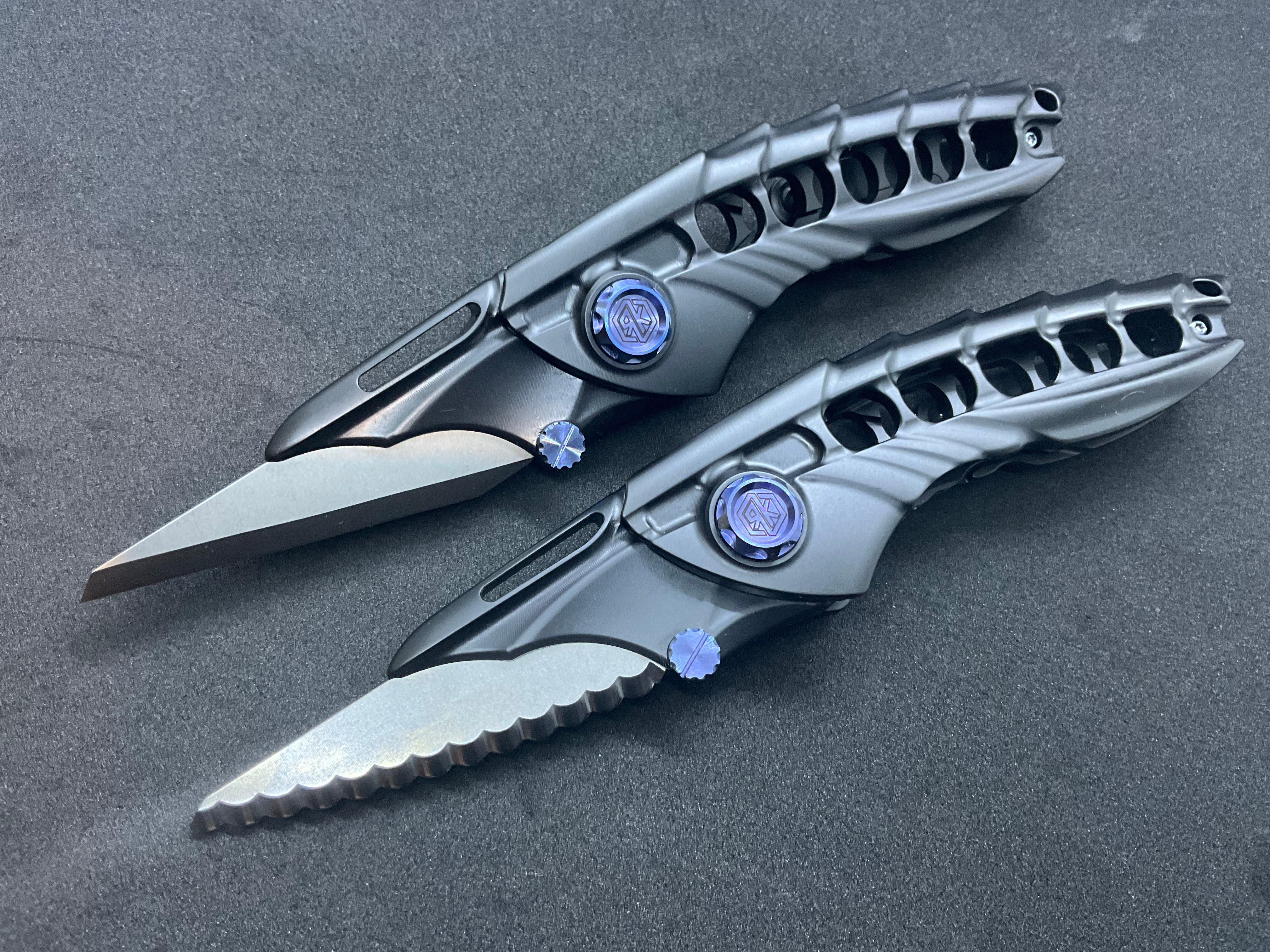 Rike Knife - Alien 1 + Fully Serrated Blade (updated version)